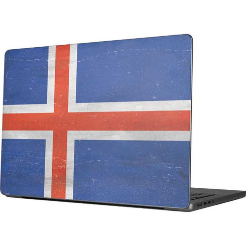 Iceland Flag Distressed Apple MacBook Pro 14-inch Skin